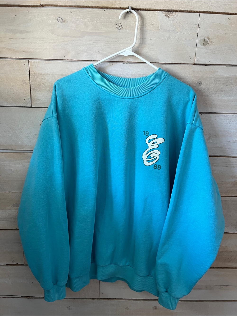Enchanté Daniel Ricciardo Blue Graphic Crewneck Sweatshirt Oversized sz L